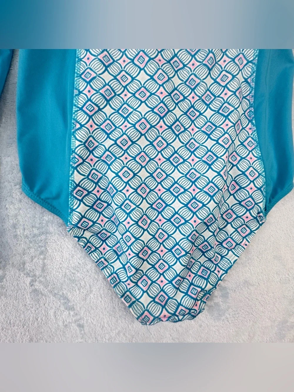 Cabana Life Preppy Geo One Piece Unisuit Long Sleeve Size M
